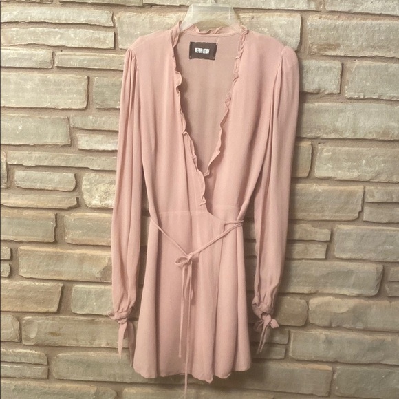 Reformation Delta Pink Chic Blush Wrap Dress Size S - Picture 7 of 14